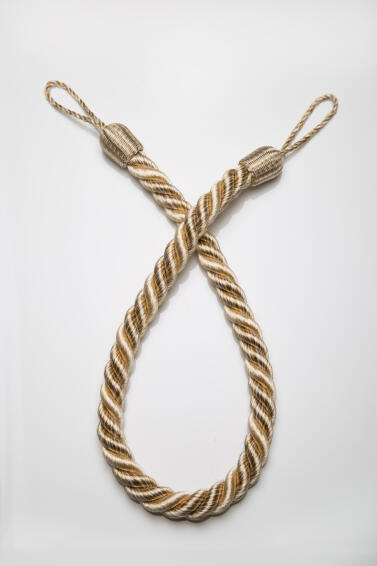 Rope tieback off white shades
