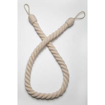 Curtain Tie Back Off White Jute Rope