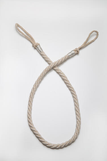 Rope tieback off white