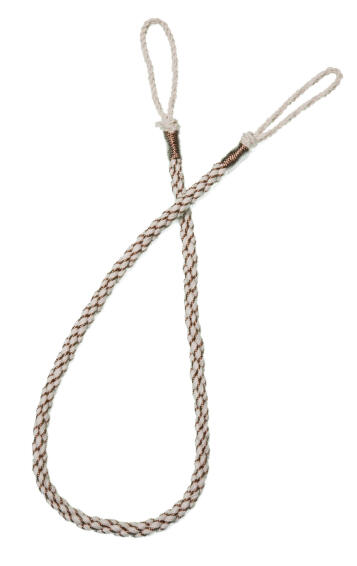 Rope tieback off white taupe