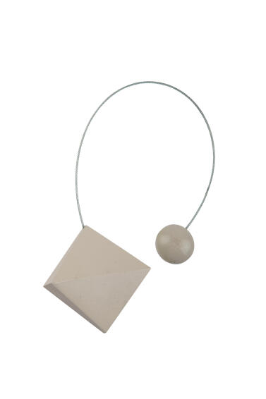 Curtain Tie Back Magnetic 3D Beige Square