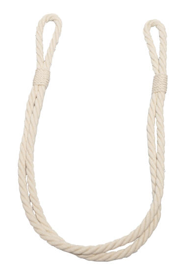 Jute rope tieback off white