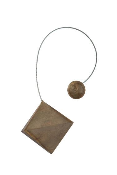 Curtain Tie Back Magnetic 3D Square Grey Oak