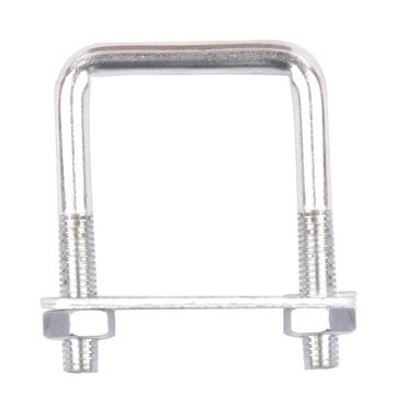 Square u-bolt clamp with plate and nuts 6x31mm standers