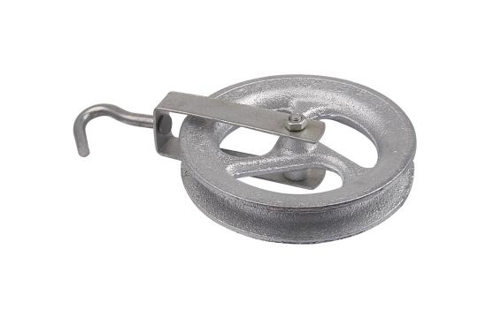 Rope/cord pulley cast iron 160mm for 25mm rope/cord standers