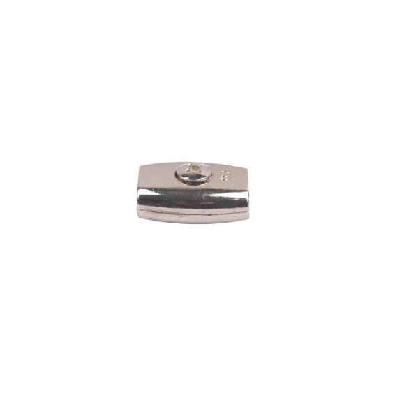 Rope clamp plated zamak for 4mm cord 2pc standers