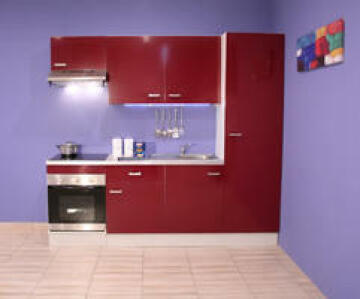 Kitchen Cupboard Set One Box 240Cm Red All Included