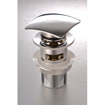 Slotted pop up Basin waste with Square plug Chome Gio
