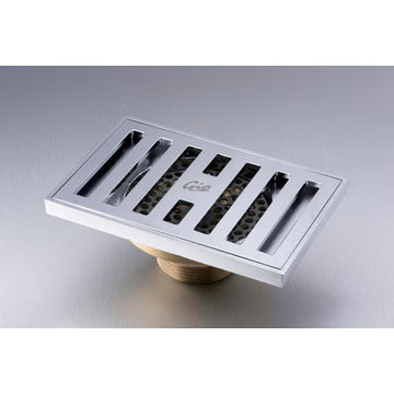 Shower trap with Rectangular head and grate with Slots Gio
