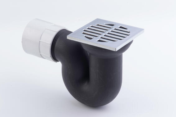 Shower trap PVC with Square chrome grid