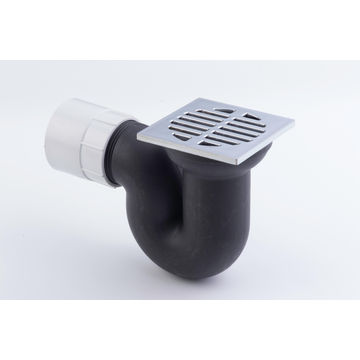 Shower trap PVC with Square chrome grid