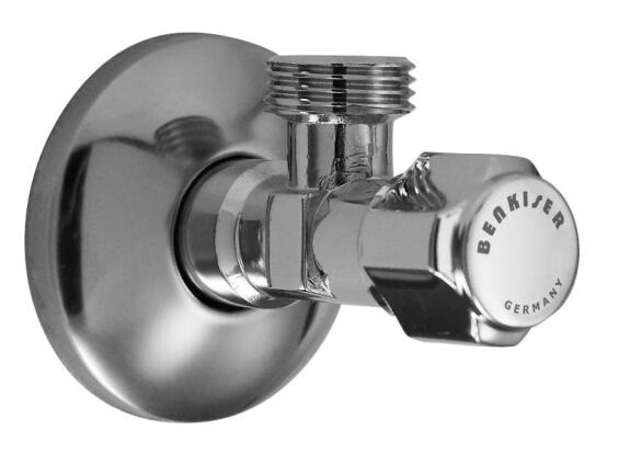 Quadro - angle valve with ceramic head and rosette