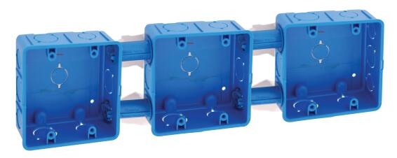 Wall box 4x4 3 gangs