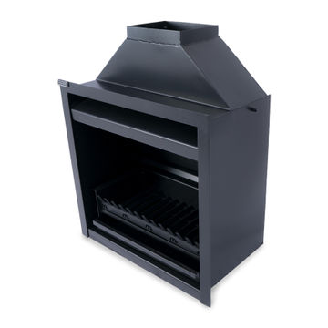 Fireplace Built In MEGAMASTER 750 Black Steel W80cmxD85cmxH125cm