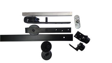 Sliding Mechanism (without door) STRAP ST100N for Wooden Door up to 100kg and 1500mm width with Black Rail