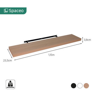 SPACEO FLOATING SHELF 115X23.5CM OAK