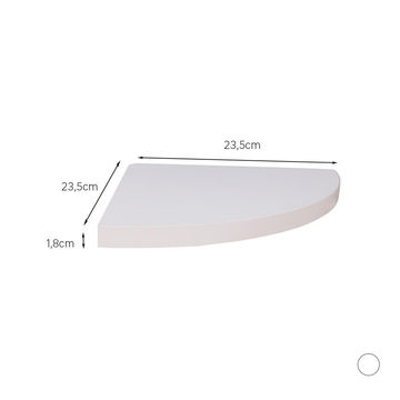 ANGLE SHELF 23.5X23.5CM WHITE