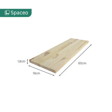 SPACEO SHELF PINE 18MM 60X18CM