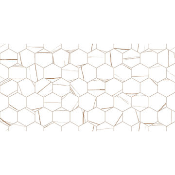 Wall tile ceramic marble honeycomb 300x600mm