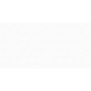 Wall tile ceramic honeycomb white 300x600mm