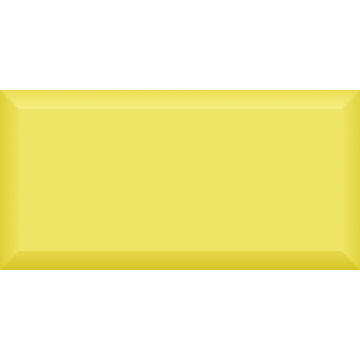 Wall tile ceramic metro bevelled yellow 100x200mm