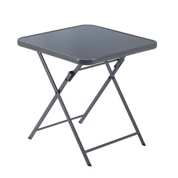 Naterial Emys Origami Aluminium Patio Table Dark Grey L70cmxW70cmxH72cm