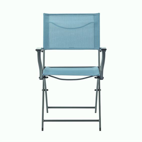 NATERIAL EMYS ORIGAMI ARMCHAIR STEEL TEXT 2X1 BLUE