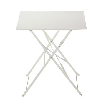 Naterial Flora Origami Steel Patio Table Cream L70cmxW70cm (Excluding Chairs)