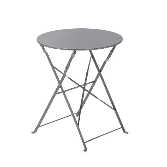 Naterial Flora Origami Steel Patio Table Dark Grey 60cm