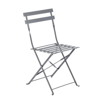 Naterial Flora Origami Steel Patio Chair Dark Grey (Excluding Table)