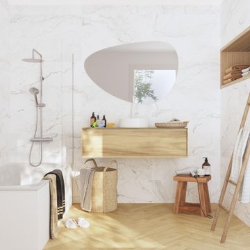 Wall tile artens intenso blush white rectified 30x90
