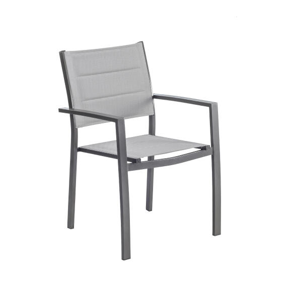 NATERIAL ORION BETA ARMCHAIR ALU TEXT 2X1 PADDED BROWN
