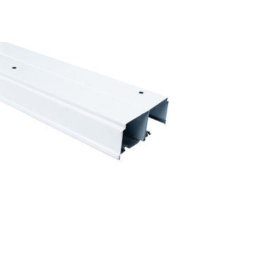 Wardrobe sliding door track set of 2 white 360cm