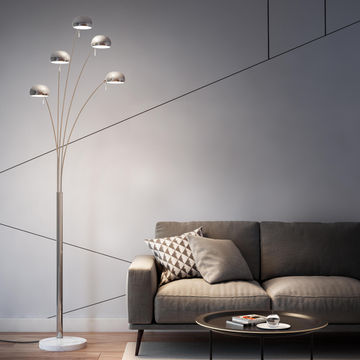 FLOOR LAMP 5 HEADS E14 5X40W METAL CHROM