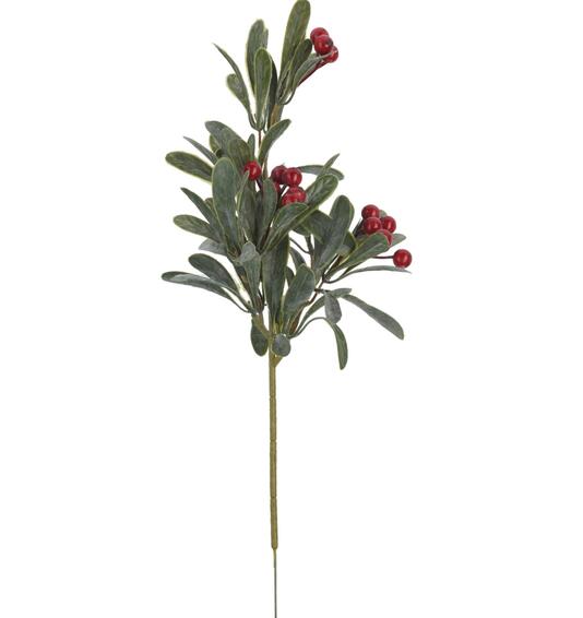 Decorative branch red berries 38cm