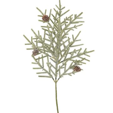 Decorative snow-kissed evergreen branch 50cm