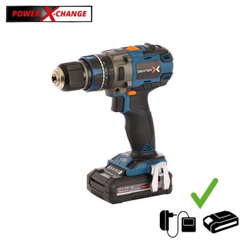 Dexter Cordless 18V Impact Drill Kit 2x2,0ah Batteries & Charger