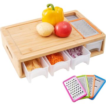 Fine living 3drawer bamboo cutting board 