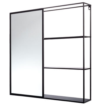 Ella Mirror With Three Shelves W70cmxH70cm