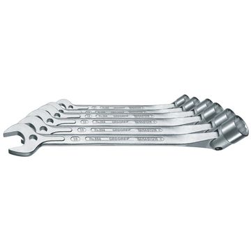Set of 6 combination swivel head GEDORE