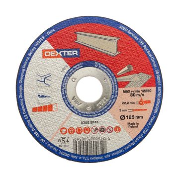 Cutting Disc Dexter Metal/Inox 125X3X22,2Mm