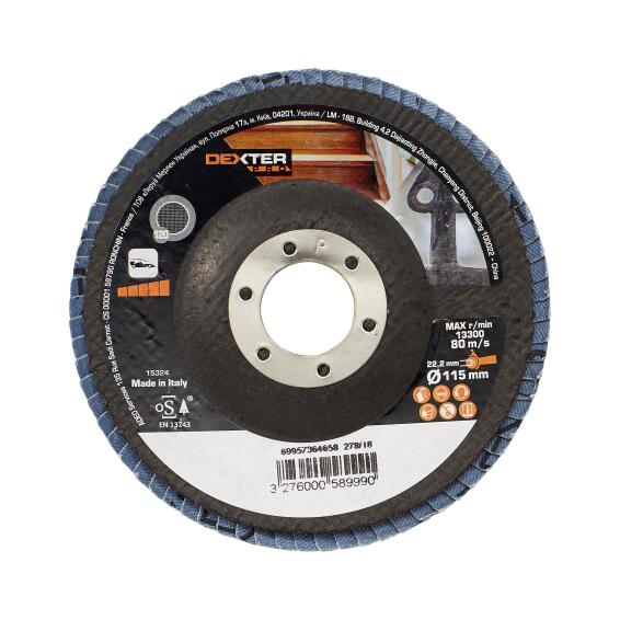 Flap Disc Zirconium Multipurpose Dexter Pro 115Mm P120