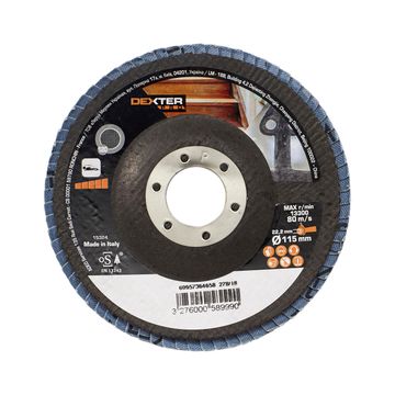 Flap Disc Zirconium Multipurpose Dexter Pro 115Mm P120
