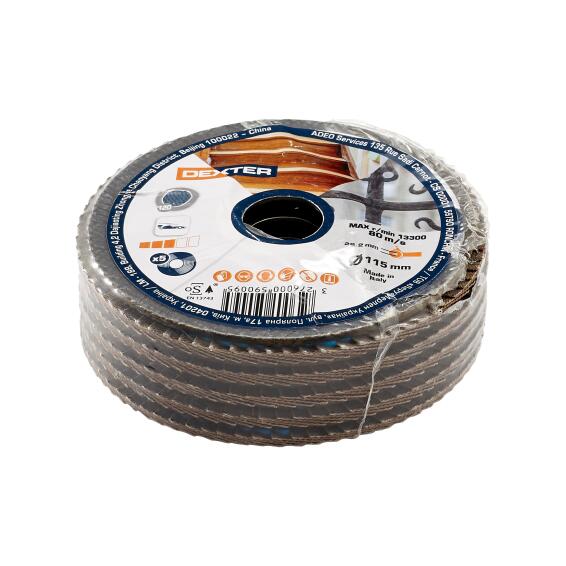 Flap Disc Zirconium Multipurpose Dexter Pro 115Mm P120 5 Pieces
