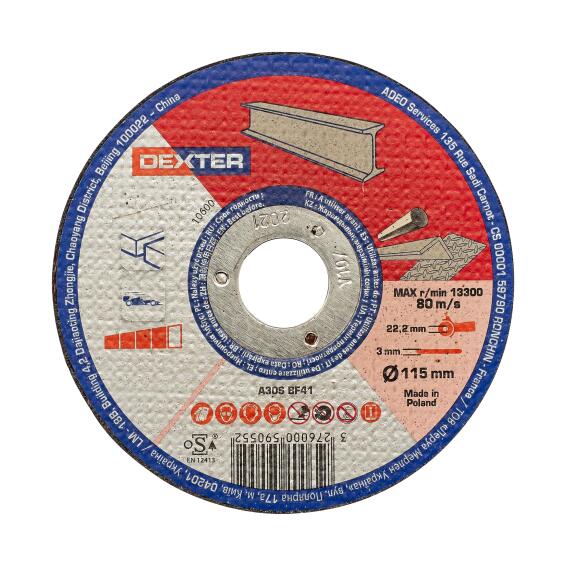 Cutting Disc Dexter Metal/Inox 115X3X22,2Mm
