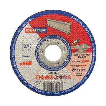 Cutting Disc Dexter Metal/Inox 115X3X22,2Mm