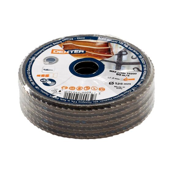 Flap Disc Zirconium Multipurpose Dexter Pro 125Mm 5 Pieces P120