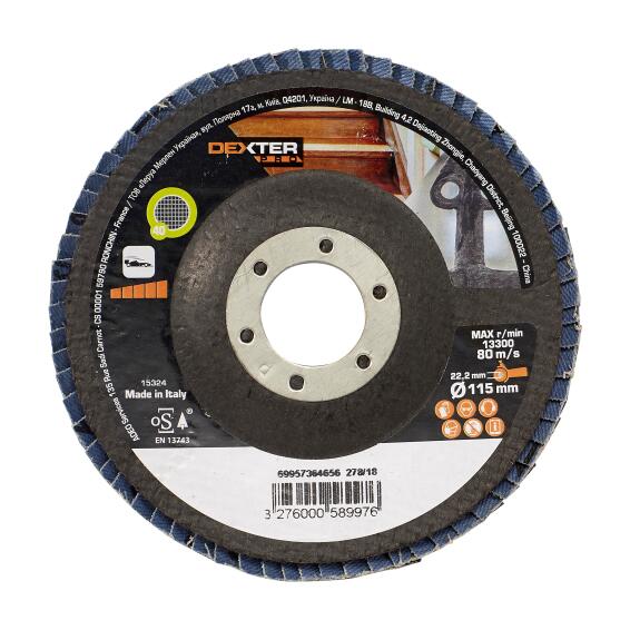Flap Disc Zirconium Multipurpose Dexter Pro 115Mm P40
