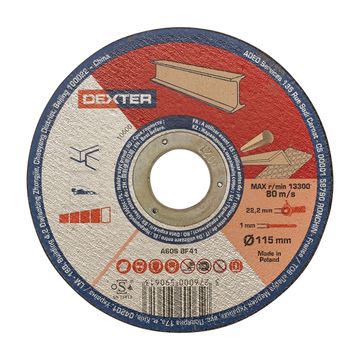 Cutting Disc Dexter Metal/Inox 115X1X22,2Mm