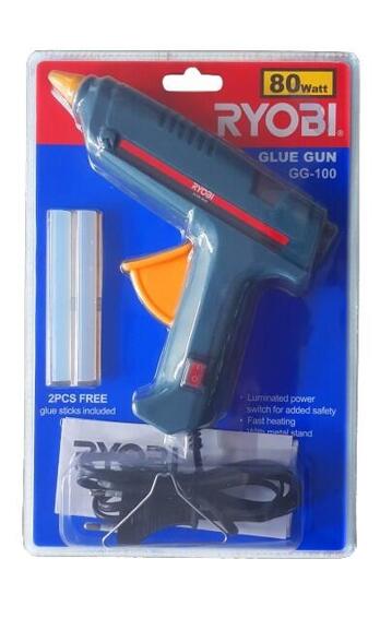 80w glue gun kit with 2 glue sticks